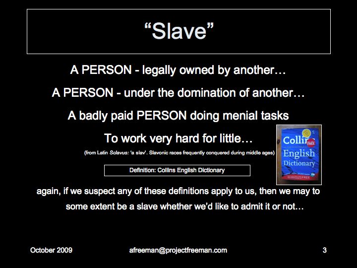 "slave" definition